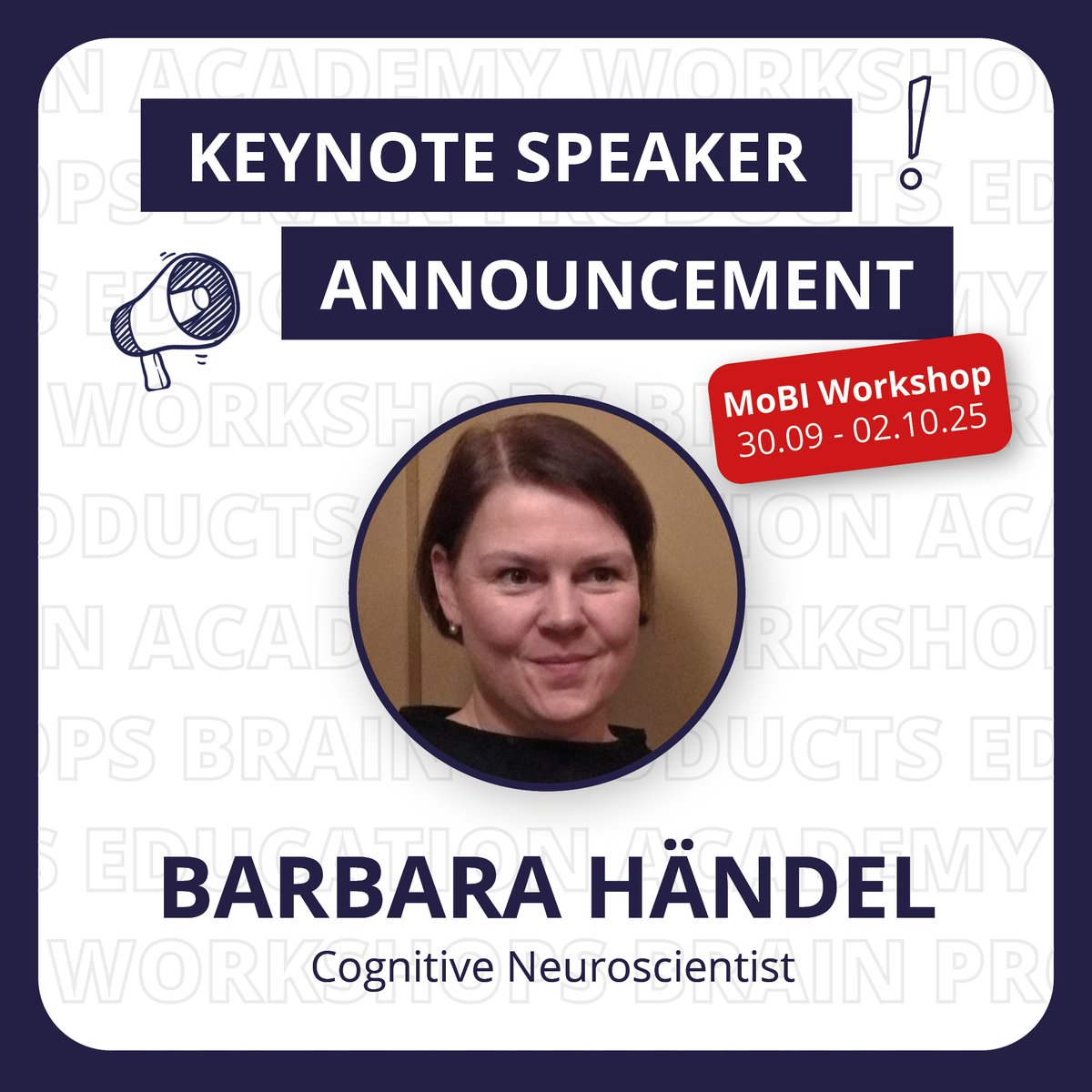 Brain_Products's tweet image. 🚨 Join us in Berlin this Sept for our Mobile Brain/Body Imaging (#MoBI) Workshop!
🧠 Keynote by Dr. Barbara Händel on how movement & cognition are linked
🛠️ Hands-on training: multimodal data, #LSL synchronization, #BIDSmotion & more
👉 Register: brainproducts.zohobackstage.eu/MoBIWorkshop#/…