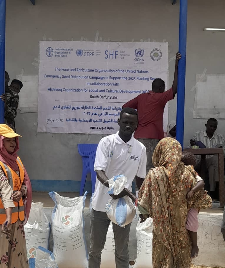 FAOSudan's tweet image. Thanks to the generous support of @UNCERF & @SwissMFA, @FAO and its partners distributed over 66,500 kg of sorghum, millet and okra seeds across Mershing locality, South Darfur.
A critical step toward restoring livelihoods, resilience, and dignity.
#AgricultureCan
#WithSudan
