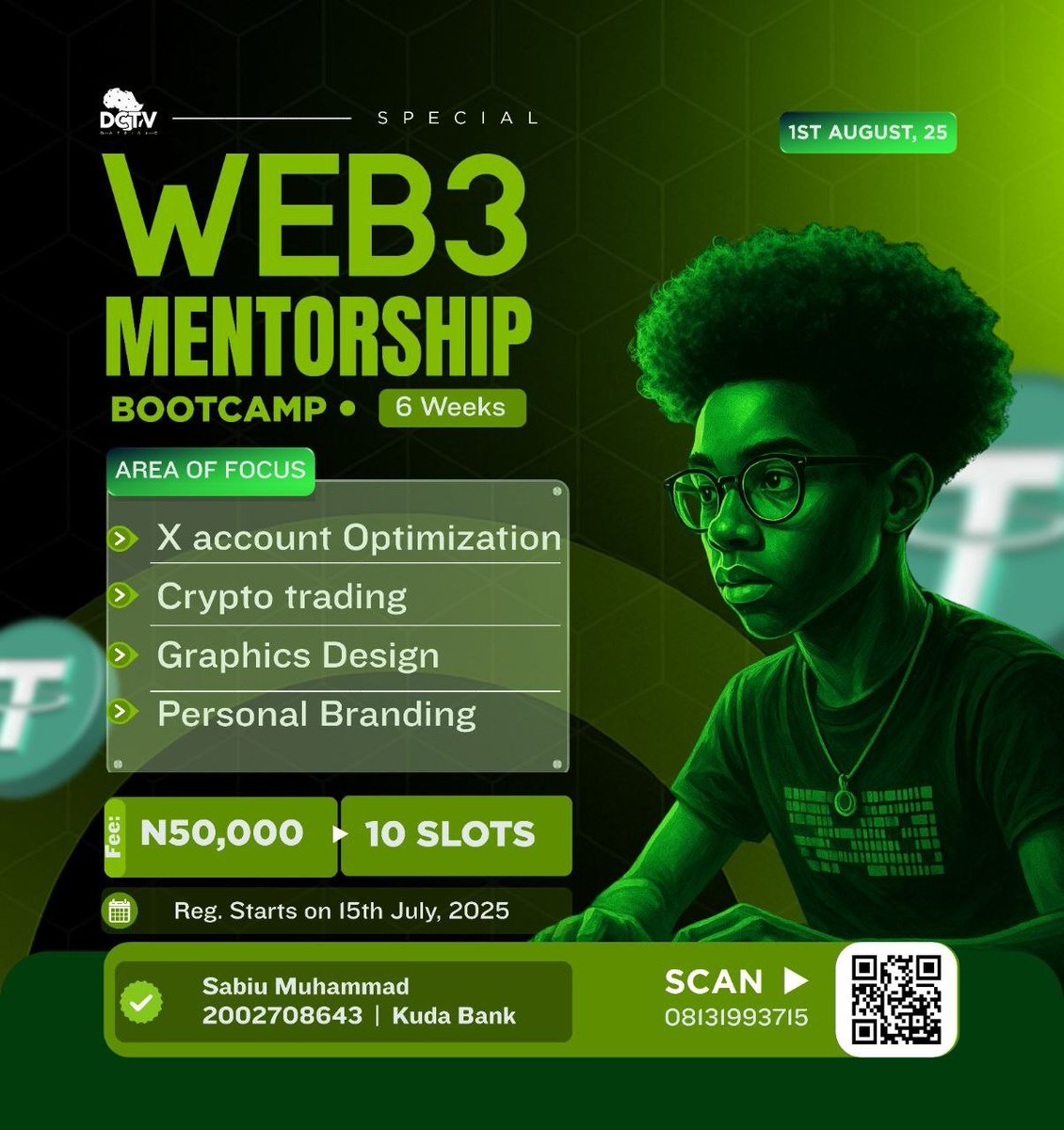 Assalamu alaikum wa rahmatullah.

Happy to announce the official commencement of our Special Web3 Squad Batch 2 registration.

This is based on first come first served.

Allah ya mana jagora ya bamu ikon sauke nauyin da muka dauka.

Registration close immediately slots are