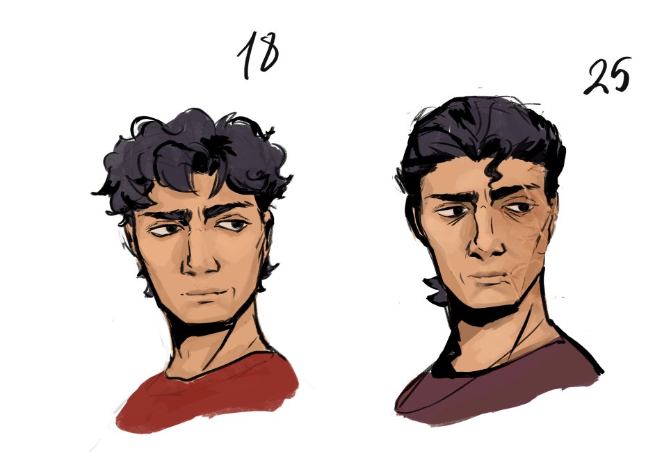 ayaarts_'s tweet image. I love drawing characters before and after The Horrors™️ (anyway this is Louay. Rami's best friend. Pretty relevant to Noah's story)
(For now the story is titled Back To Nexus)