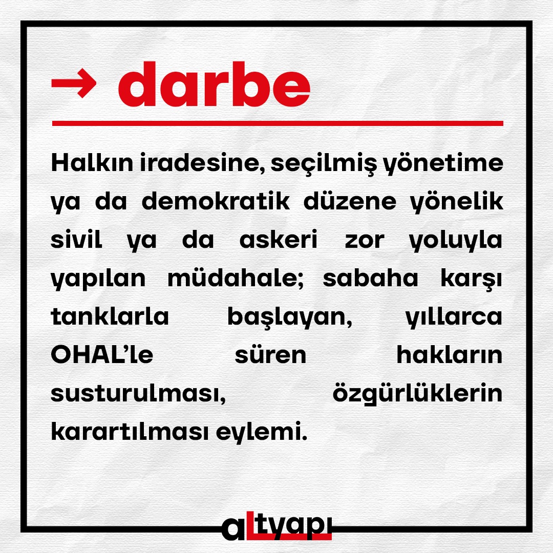 #aLtyapıDergisi
#Darbe
#15Temmuz
#OHAL
#Özgürlük
#Hürriyet