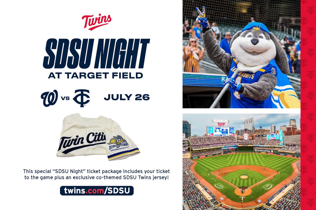 TCJackrabbits's tweet image. Coming to town next weekend for SDSU night at Target Field (you should!)? Why not check out the official Twin Cities home of Jackrabbit football, @WatchAtToms, for a pregame meal or drink!