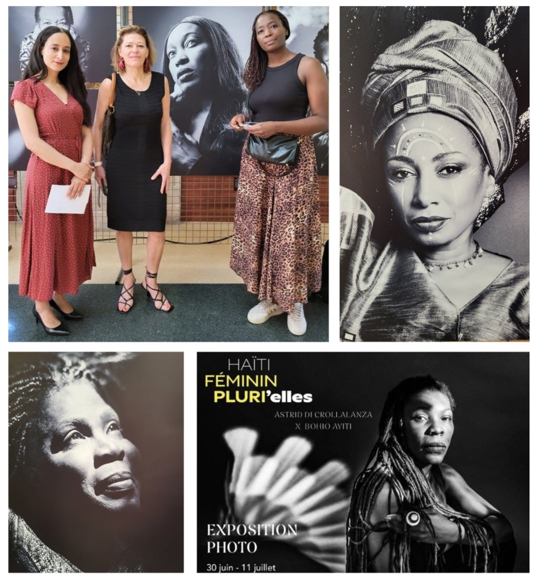 Femmes_Dem's tweet image. 🟠 Retour en images
Nous avons eu l’honneur de participer à l’exposition #Haïti, Féminin Pluri’Elles.
Un moment fort, porté par des portraits puissants mêlant art, engagement et force féminine.
Une mémoire vivante, des beautés plurielles en mouvement.
#AvecLesFemmes