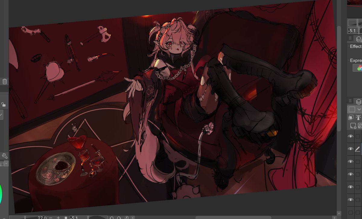 fanart wip, who knows this tiny vampire ?🩸