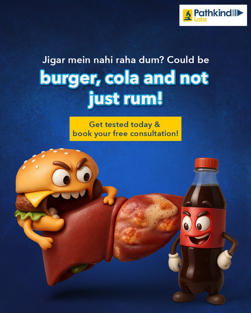 While alcohol and tobacco are known culprits, did you know that junk food like burgers and cola can also contribute to liver infections and damage? 

Protect your liver, get tested today and book a free consultation with Pathkind Labs.

#HealthyLiver #PathkindLabs #LiverInfection