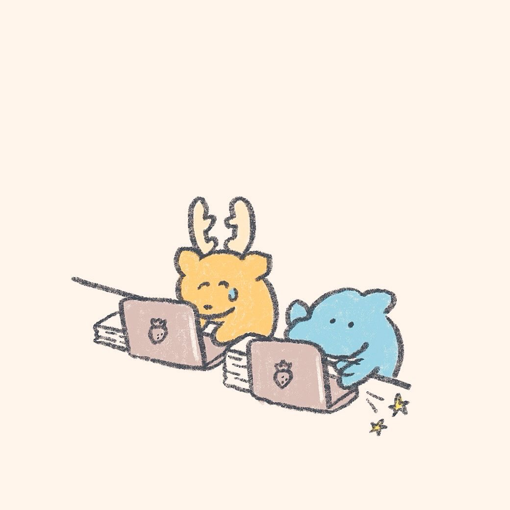 ひとりでがんばるシカ 