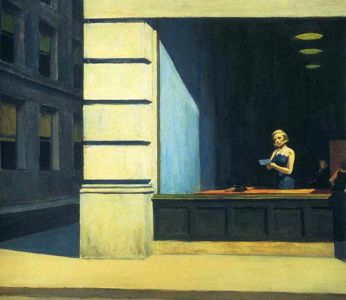 New York Office, 1962, by Edward Hopper