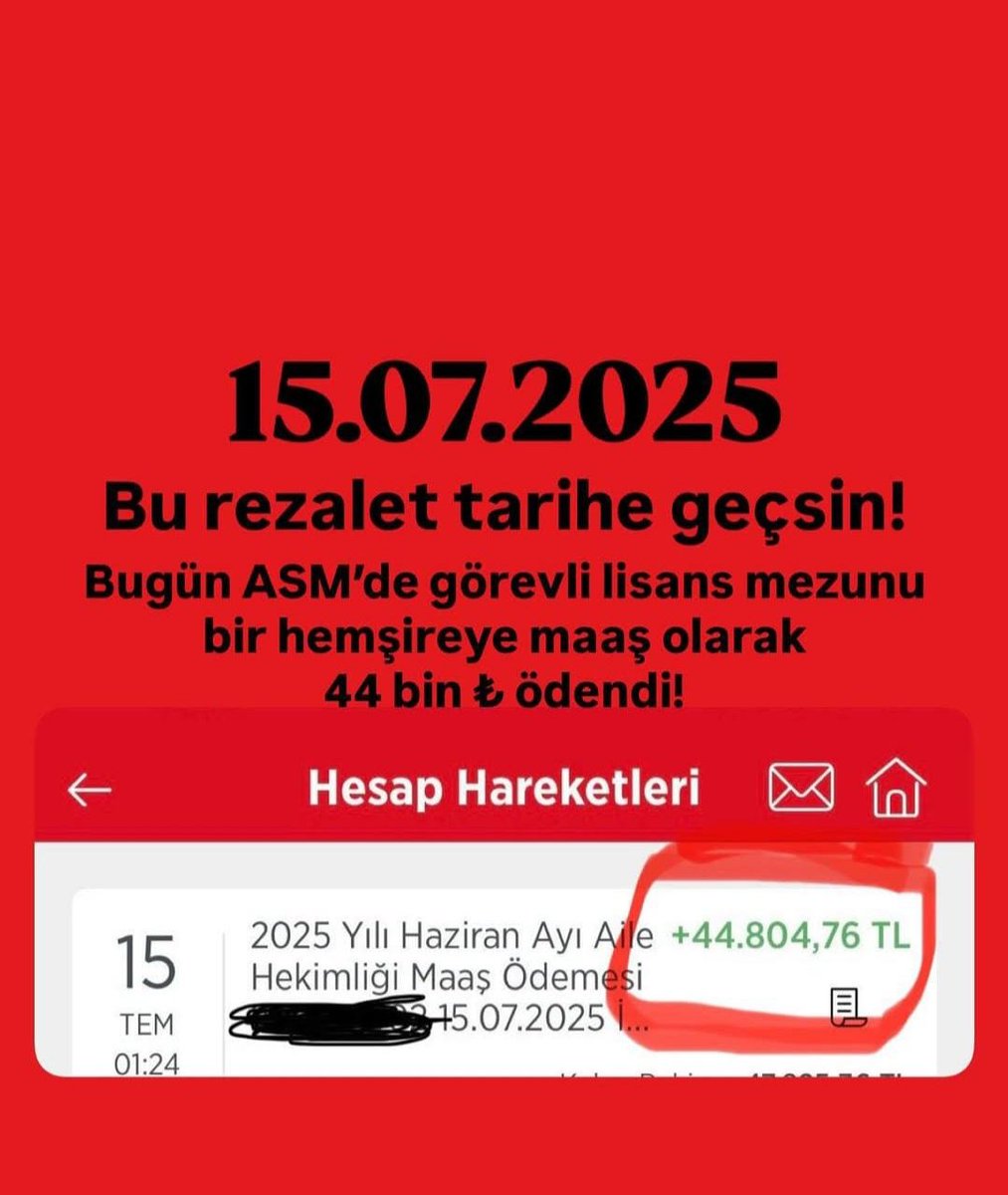 Yaptığımız 20 kalemden fazla işin karşılığı bu mu!? 
#sağlıkbakanlığı
#hemşire #ebe #att 
<a href="/drmemisoglu/">Prof. Dr. Kemal Memişoğlu</a> 
#drmemisoglu