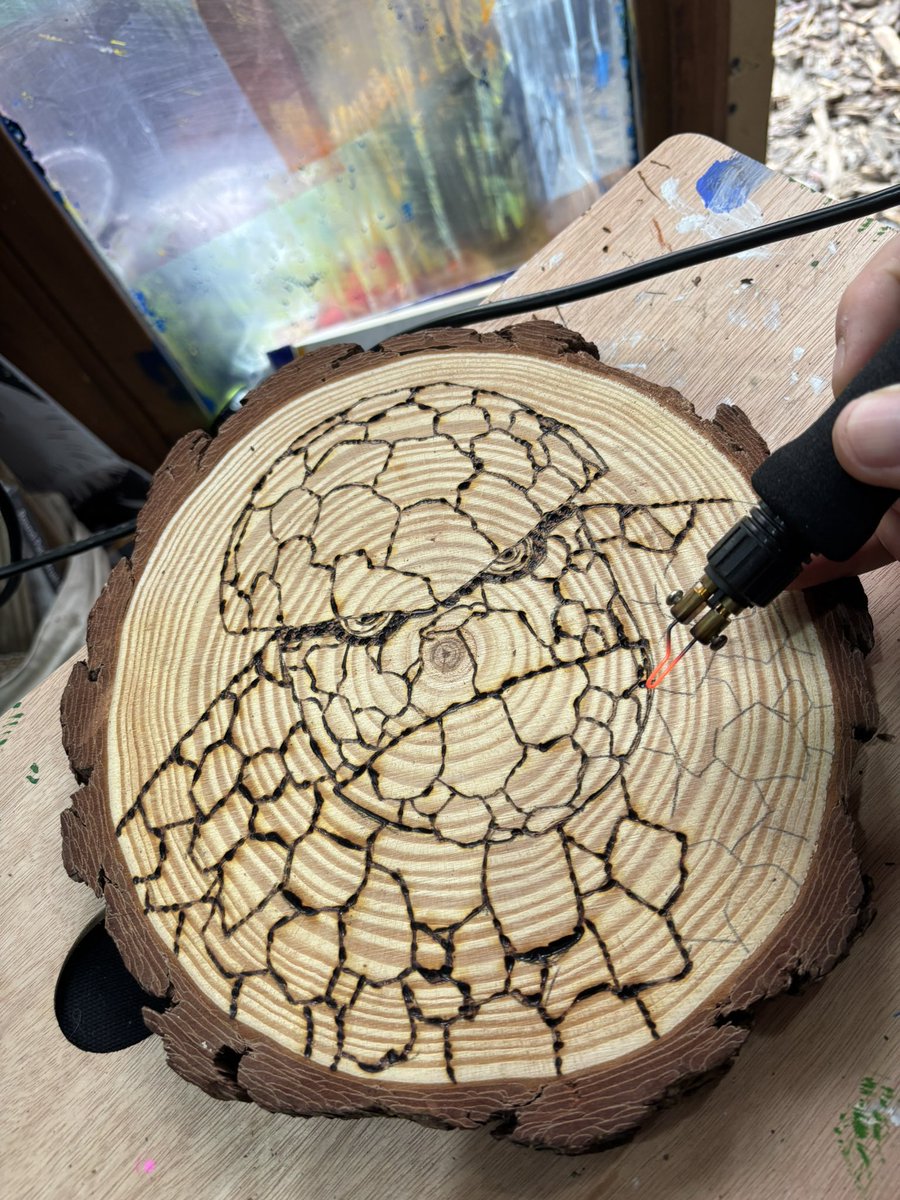 longtallbrett's tweet image. Current project. #pyrographyart #FantasticFour