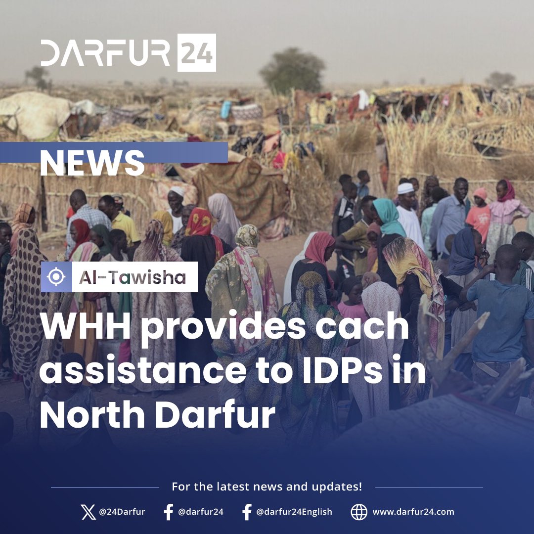 24Darfur's tweet image. WHH provides cach assistance to IDPs in North Darfur
tinyurl.com/46h64dza
#darfur24