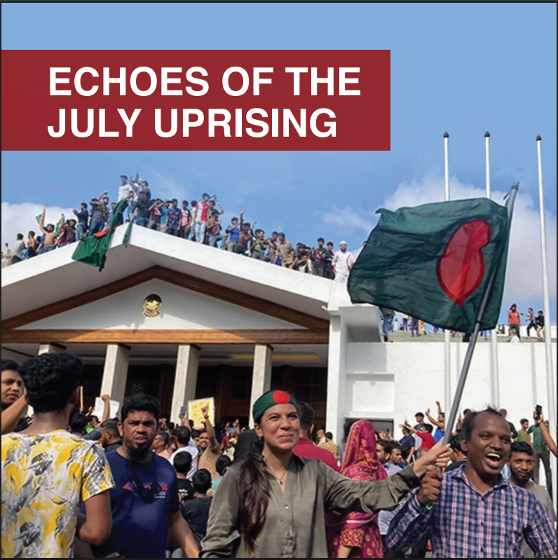 BDHCLondon's tweet image. On the anniversary of the July Uprising, the Bangladesh High Commission in London is set to publish a special magazine. This is the cover of that magazine. It will feature 15 articles. @abida1968 @ChiefAdviserGoB