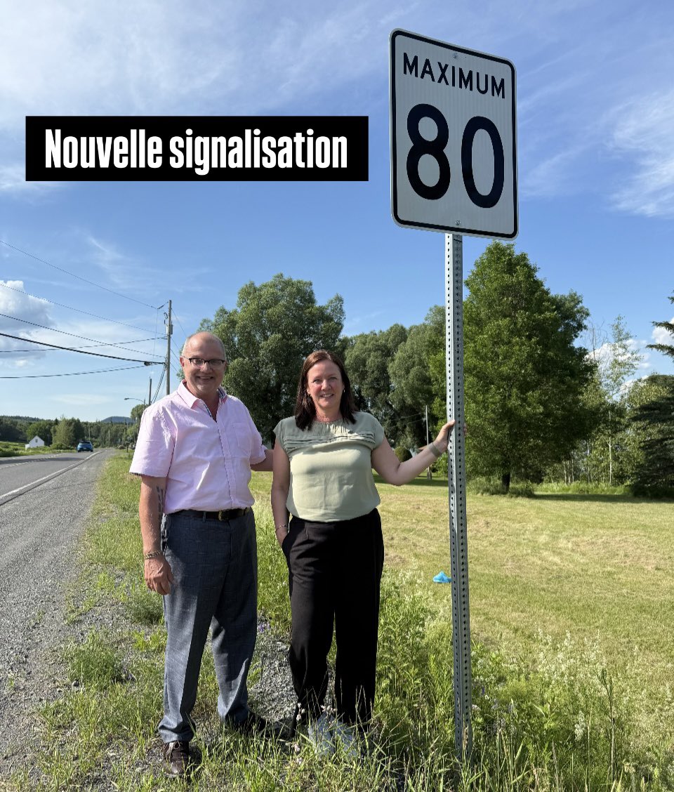 AmelieDionne's tweet image. Route 232 : des mesures concrètes pour la sécurité à Témiscouata-sur-le-Lac 🚧 Grâce à la collaboration de mon conseiller Yves Lebel, à la mobilisation citoyenne, au soutien de la Ville et à l’analyse du MTMD :
✅ Vitesse réduite à 80 km/h
✅ Radars pédagogiques installés