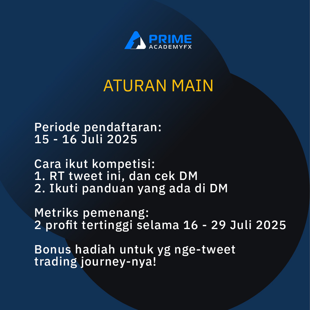 🚨 14-DAYS TRADING COMPETITION ALERT! 🚨
⚠️Pendaftaran hanya 24 jam dari sekarang⚠️

🤑Total Hadiah Rp 10 JUTA🤑

Cara ikut kompetisi:
1. RT tweet ini, dan cek DM
2. Ikuti panduan yang ada di DM