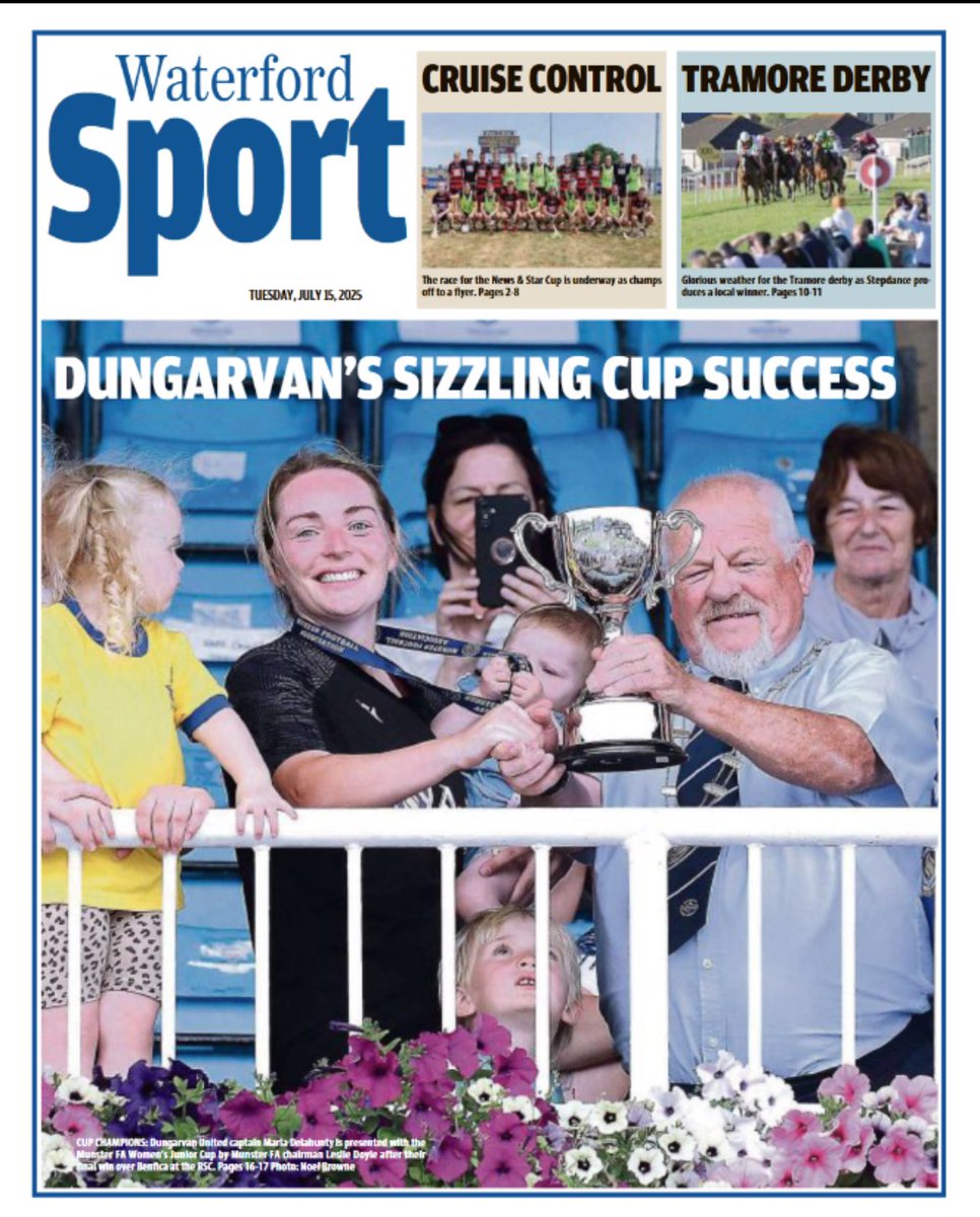 In Waterford Sport this week - Dungarvan are Munster champions; Double Munster delight for the Blues; The race for the News &amp; Star gets underway; Tramore races sparkles in the sunshine, and much more....