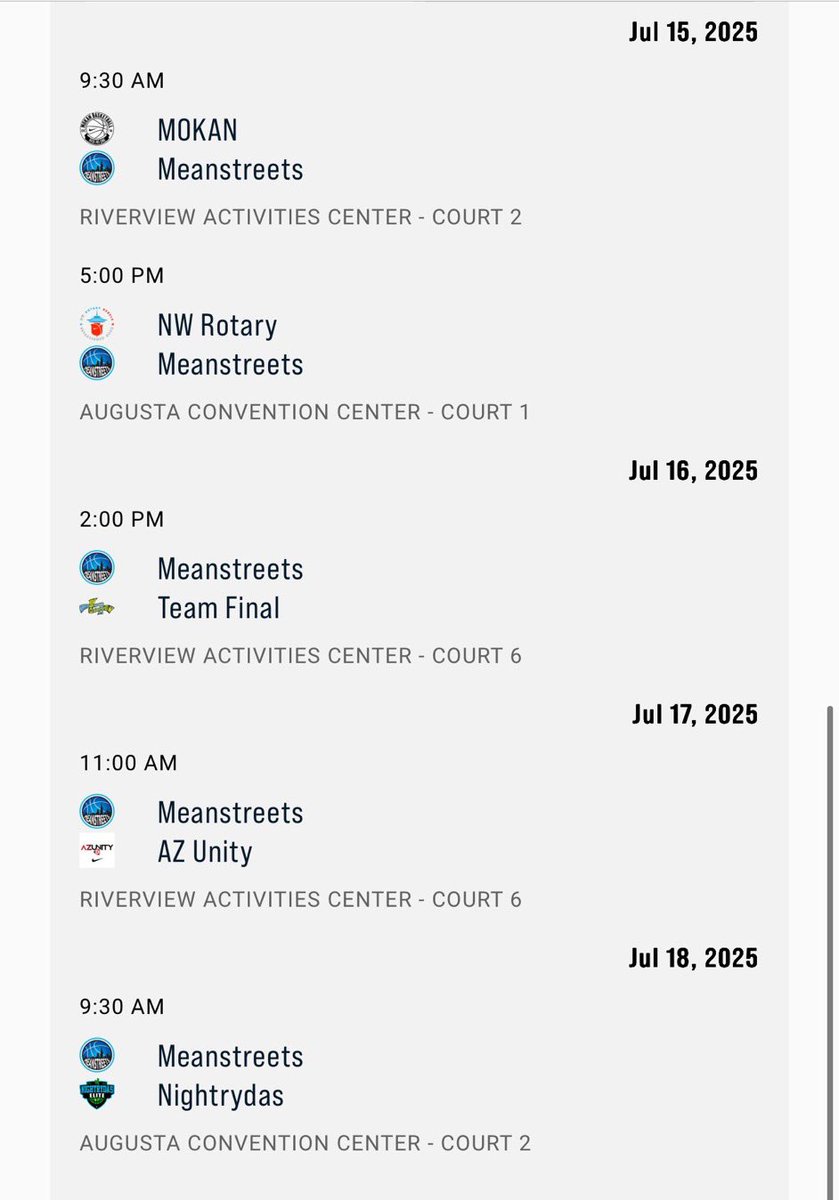 grant_smith_15's tweet image. Meanstreets EYBL 15U (2028) Nike Peach Jam Championship Tournament Pool C Play Schedule North Augusta SC