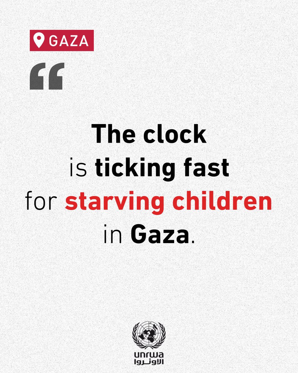 UNRWA (@unrwa) on Twitter photo "The clock is ticking fast for starving children in #Gaza.” says UNRWA <a href="/JulietteTouma/">Juliette Touma</a>.
Babies like Ahlam and Salam are dying from preventable malnutrition.
Over 6,000 UNRWA aid trucks are ready.
In Gaza, 1 million children are in desperate need.
What is the world waiting for? "The clock is ticking fast for starving children in #Gaza.” says UNRWA <a href="/JulietteTouma/">Juliette Touma</a>.
Babies like Ahlam and Salam are dying from preventable malnutrition.
Over 6,000 UNRWA aid trucks are ready.
In Gaza, 1 million children are in desperate need.
What is the world waiting for?
