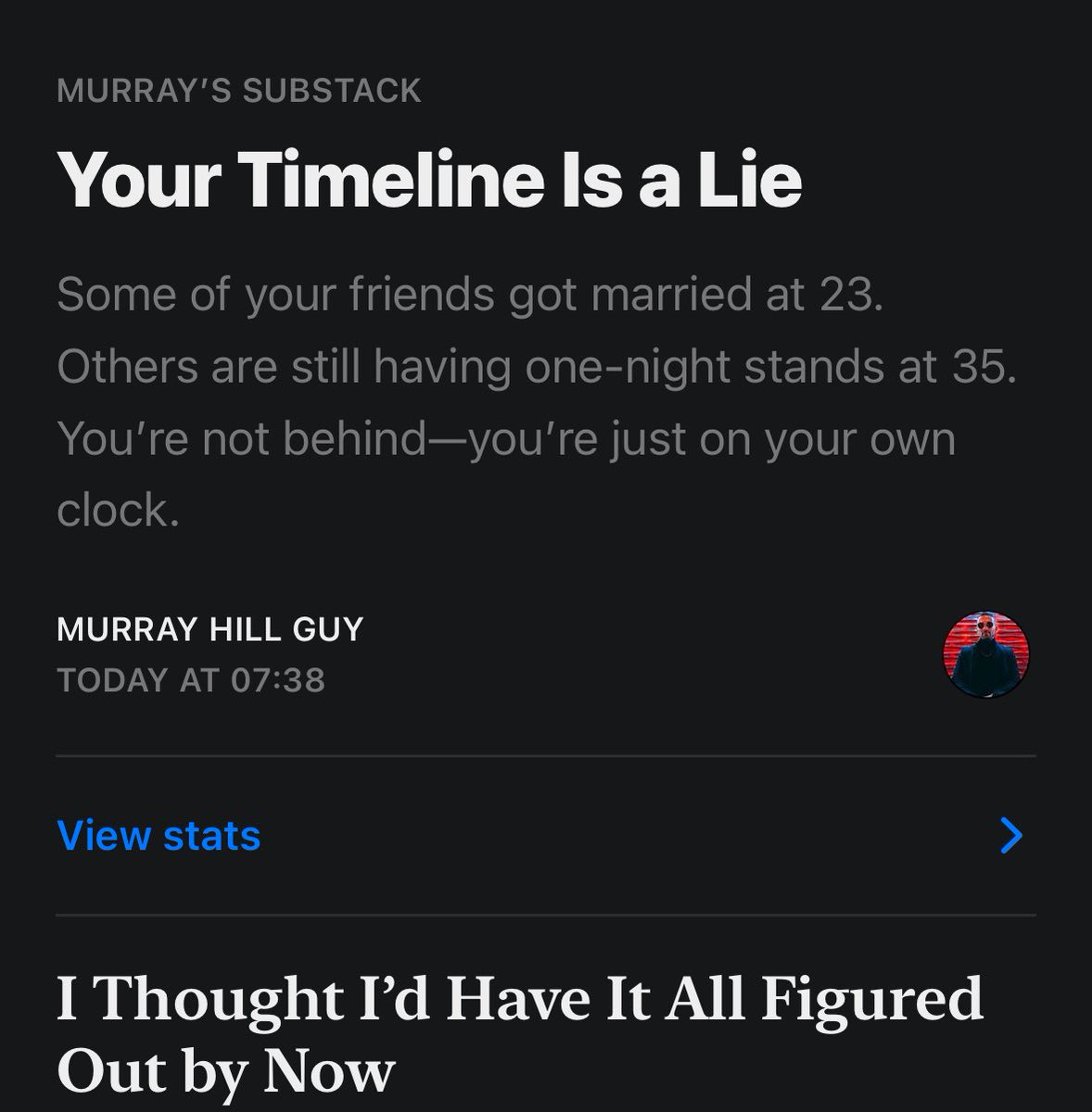 Enjoy a morning read… substack for high intelligent followers

open.substack.com/pub/murrayhill…