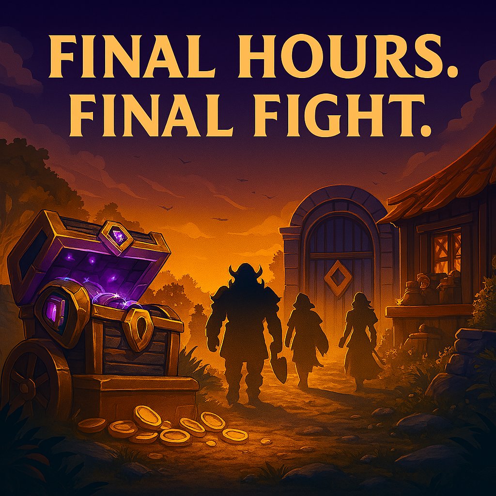⏳ Final hours. Final fight.

🛍️ Rise Market closes tonight — Hook, Rune, and packs vanish.
⚔️ Chain Wars end today. Your streak = your reward.

No second cart. No second war.
You either got stronger — or you missed it.
#ChainOfLegends #RiseMarket #ArenaCLEGWar #P2E #DeFi