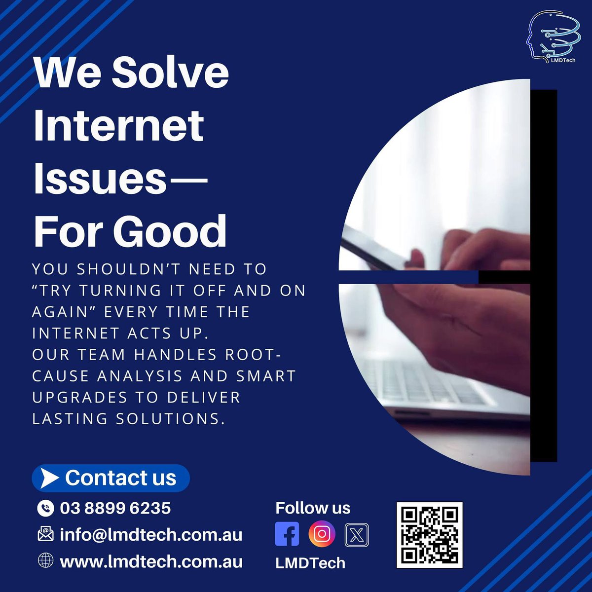 LmdTech's tweet image. “Just restart it” isn’t a solution.

LMDTech delivers real diagnostics, real fixes, and reliable Wi-Fi—home or office.

#ITThatLasts #NetworkExperts #ChooseLMDTech