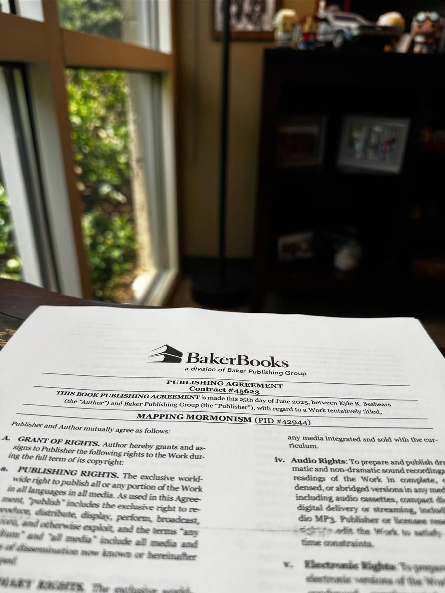 kylebeshears's tweet image. Some personal news, I’m excited to announce that I signed a contract for my second book on Mormonism, this time with Baker Books!
Tentatively titled “Mapping Mormonism,” this book will survey the historical context and development of Latter-day Saint beliefs and practices from a…