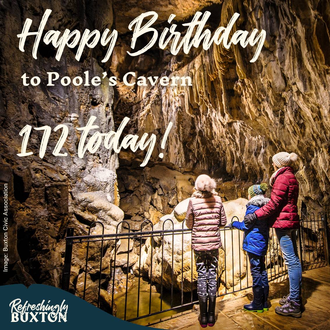 #PoolesCavern officially opened as a showcave on this day in 1853. Join us in wishing it a Happy 172nd Birthday! 🥳🎂🎉

Find out about the cave ➡️ visitbuxton.co.uk/pooles-cavern/

 #HappyBirthday #birthday #anniversary #Buxton #HighPeak #PeakDistrict #Derbyshire #SK17 #Buxton2025