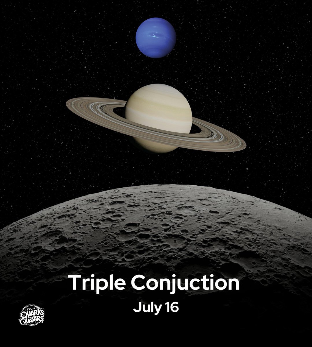 AmyCPhotos's tweet photo. Get ready – a triple conjunction will appear in the sky!
On the morning of July 16, the Moon, Saturn, and Neptune will align in a stunning celestial trio, visible just before dawn. It’s a rare and beautiful sight that early risers won’t want to miss!
#TripleConjunction https://t.co/dasI6hJF89