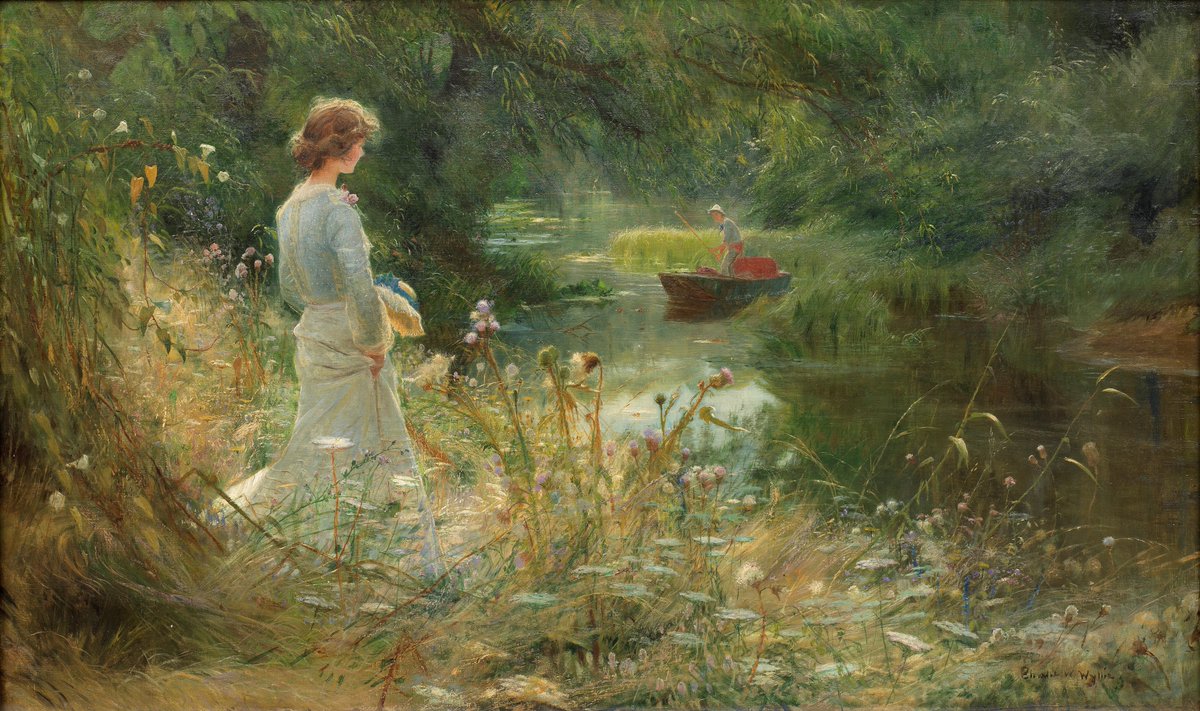 fatih_kiral's tweet photo. "The Backwater" by Charles William Wyllie (1859-1923) https://t.co/YpDZED3heu