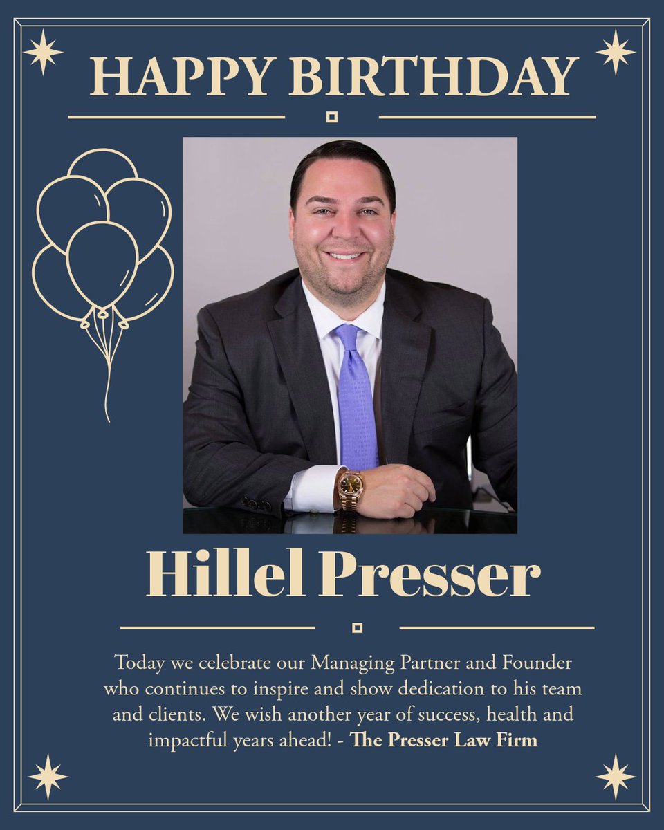 Happy Birthday Hillel Presser!!