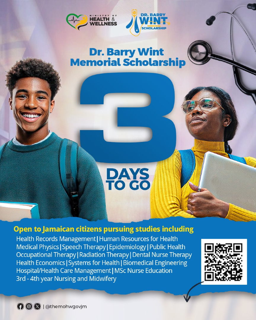 🎓 3 DAYS LEFT ⌛

The countdown is on! Just 3 days remain to submit your application for the Dr. Barry Wint Memorial Scholarship, funding that could help power your journey through medical school.