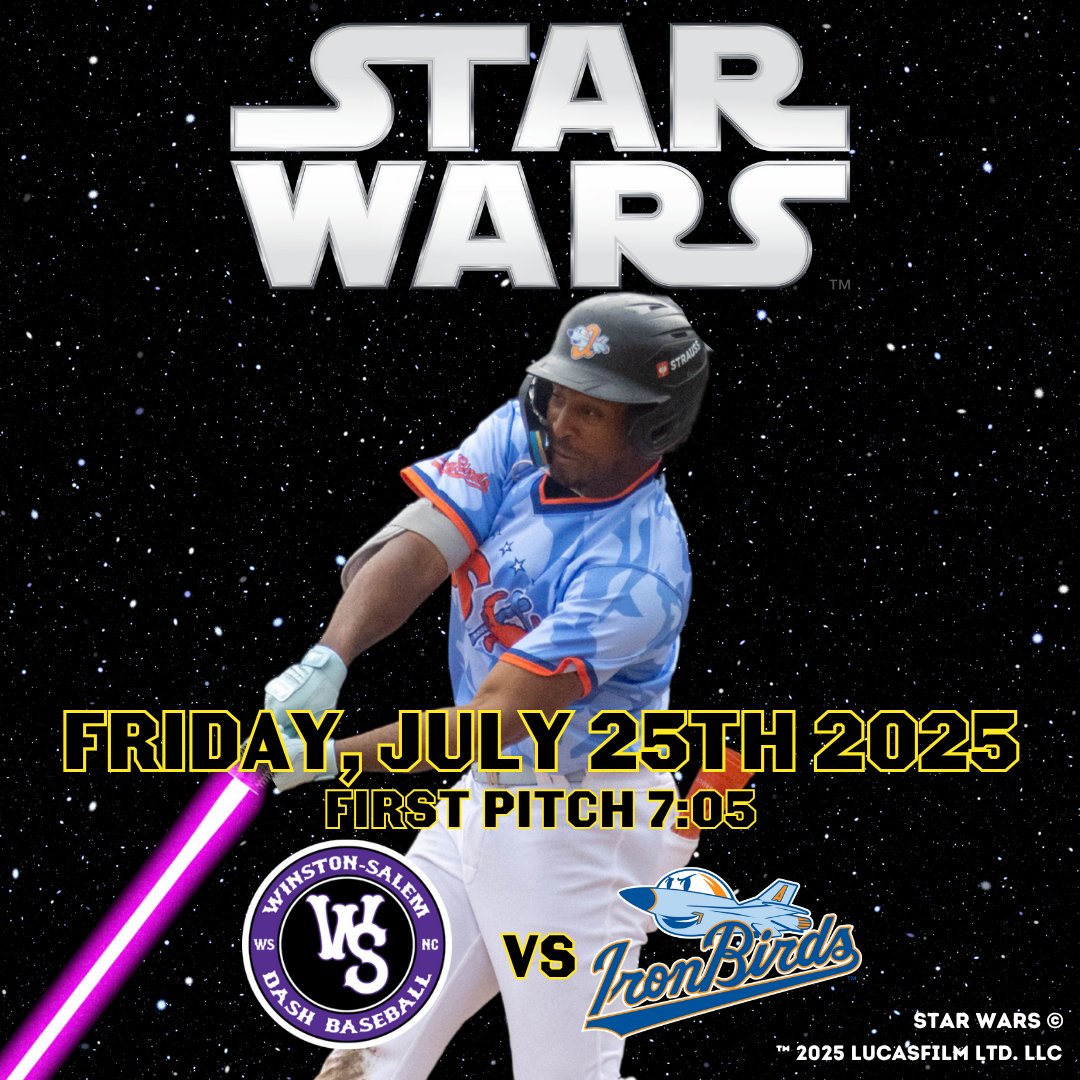 IronBirds's tweet image. Droids, Jedi's and Baseball? Yes please! Come out to Ripken Stadium on July 25th for Star Wars Night as the Aberdeen IronBirds take on the Winston-Salem Dash for the fate of the galaxy!
🔗 milb.com/aberdeen/ticke…