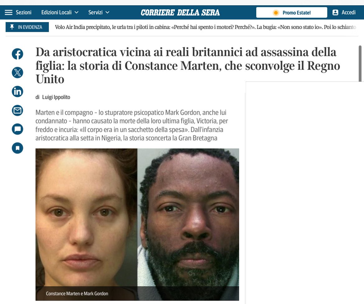 “Consumata dal desiderio di espiare una colpa ancestrale, per scrollarsi di dosso un retaggio di cui aveva finito per vergognarsi (una sua zia aveva anche sposato il figlio di Oswald Mosley, il leader fascista inglese)”

👉 Ovvero il “white guilt”, il lavaggio del cervello che la