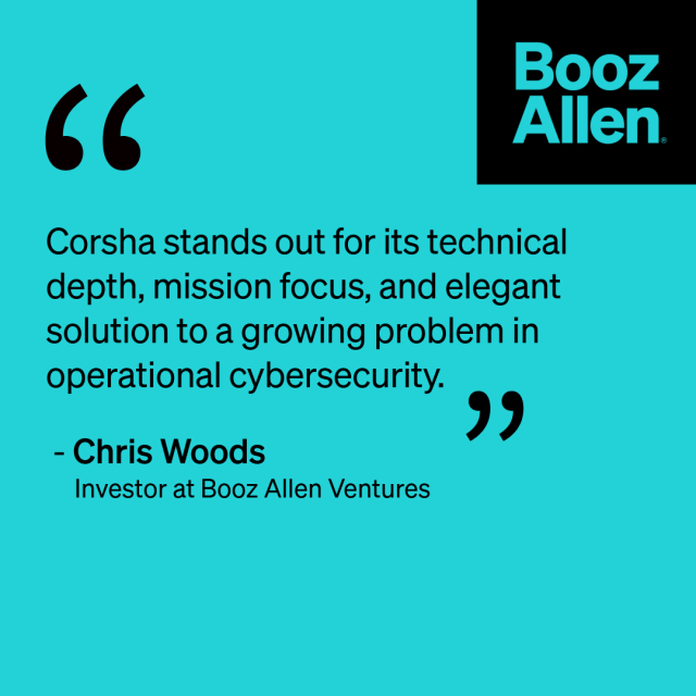 MariaKGupta's tweet photo. #BoozAllen Ventures recently announced a strategic investment in Corsha. Their #AI-powers solutions to secure machine-to-machine communication is critical to protecting the U.S. against malicious cyberattacks. https://t.co/SNxRJIs08o https://t.co/JOf5ZXh9kU