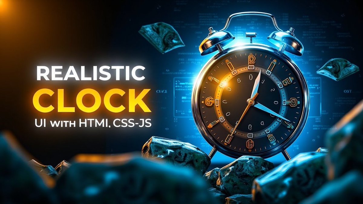 HurricaneWebDev's tweet image. Create a Realistic Analog Clock Using HTML, CSS &amp;amp; JavaScript | Live Time Watch UI Design.
📷 Watch the full video on YouTube:
📷 youtu.be/USaO5CgUCbE
📷 Like &amp;amp; Follow Hurricane Web 📷 for more daily dev tips!
#WebDevelopment #FrontendDev #CodingTips #LearnToCode