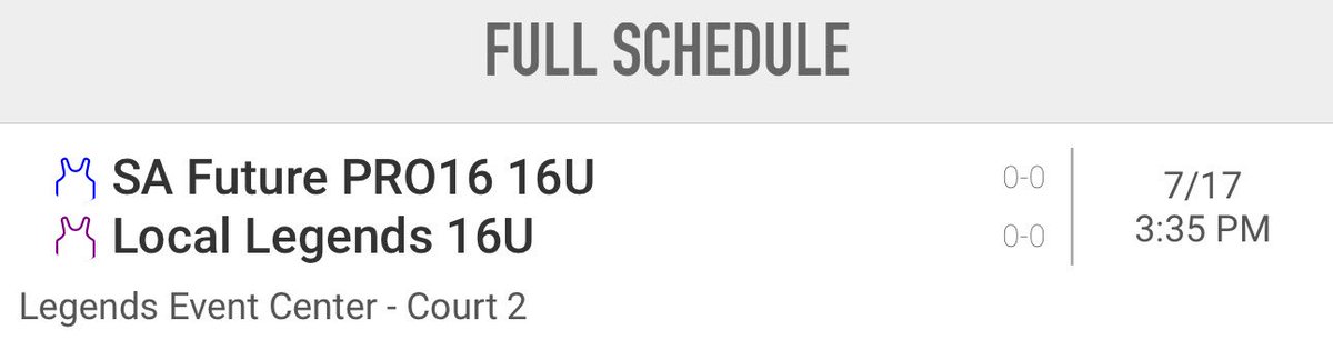 Game 1 <a href="/PRO16League/">PRO16/NXTPRO League</a> vs SA Future Pro16 in Bryan Tx! Check us out!