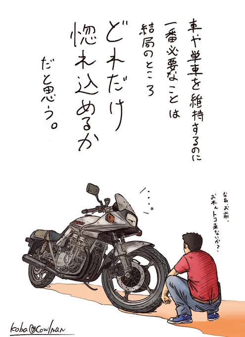 うちのカタナはヤフオク落札で14万円の粗大ゴミ状態だったから毎回エンジンかかるだけでマジで嬉しいんだよな 