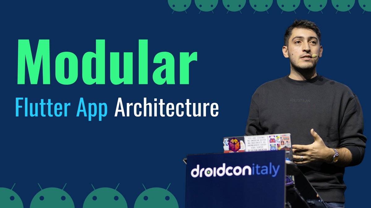 Droidconit's tweet image. 🔔 New talk on the YouTube channel:
🔀 Managing a growing Flutter app codebase? Don’t let things get out of control—modular architecture might be the answer.
🟢🎥 Watch “Answering the What, When and How: Modular Flutter App Architecture”
🔗 youtu.be/N3I8a3ruS80 👈🏻
and…