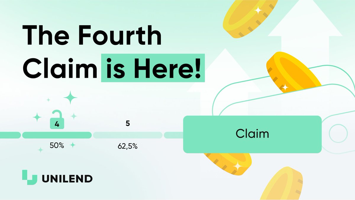 Unilendone's tweet image. 🚀 The Fourth Claim is Here!
Your next 12.5% of rewards is now unlocked — that’s 50% of your total rewards already claimed! Head over to unilend.io to claim your share.
🔗 For the full vesting schedule and distribution details, check our smart contract and docs:
👉…