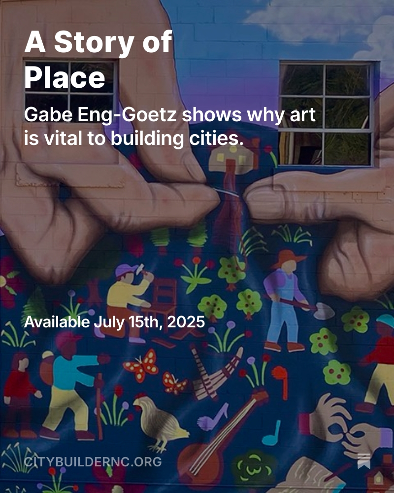 CityBuilder_NC's tweet image. Renowned local artist Gabe Eng-Goetz shares why art is vital to building cities in A Story Of Place. Read the latest on CITYBUILDER.
open.substack.com/pub/citybuild/…
