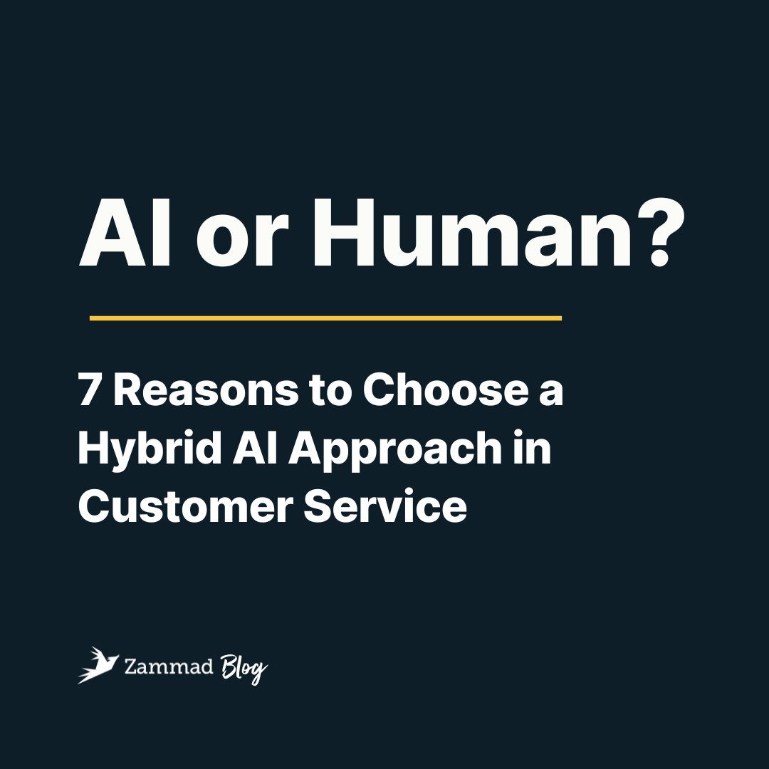 AI taking over customer service. However, according to Gartner, 64% of customers still prefer to speak with human agents.

That leaves many companies with a challenge: using AI’s efficiency without losing service quality.

The answer isn’t AI or humans: zammad.com/en/blog/reason…