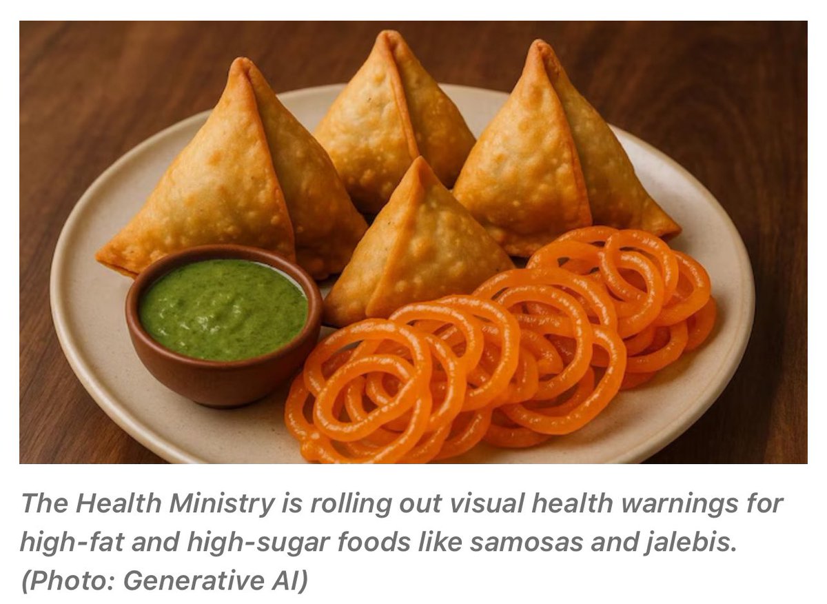 TripathiMandal's tweet image. Grew up eating Samosa &amp;amp; Jalebi ❤️. Health warning must be a part of some #toolkit