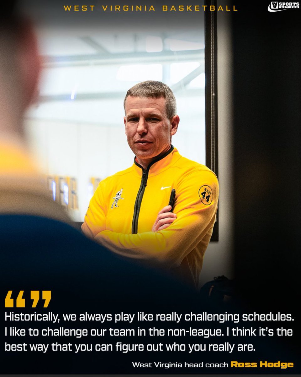 Ross Hodge wants #WVU to be tested in non-conference play, but he knows the challenges of the Big 12.    

Read 👉 gowvu.us/wiz