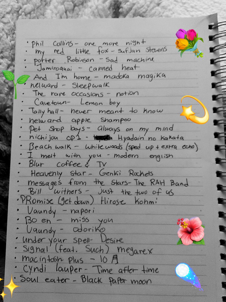 Chloe_Naps's tweet image. I noticed last night that the playlist I’ve been keeping for my husband of songs that are important to us has a deleted, and a private video. AND IT MAKES ME SO SAD I have no idea what they were while I considered them so special... So I feverishly wrote down the rest 😭