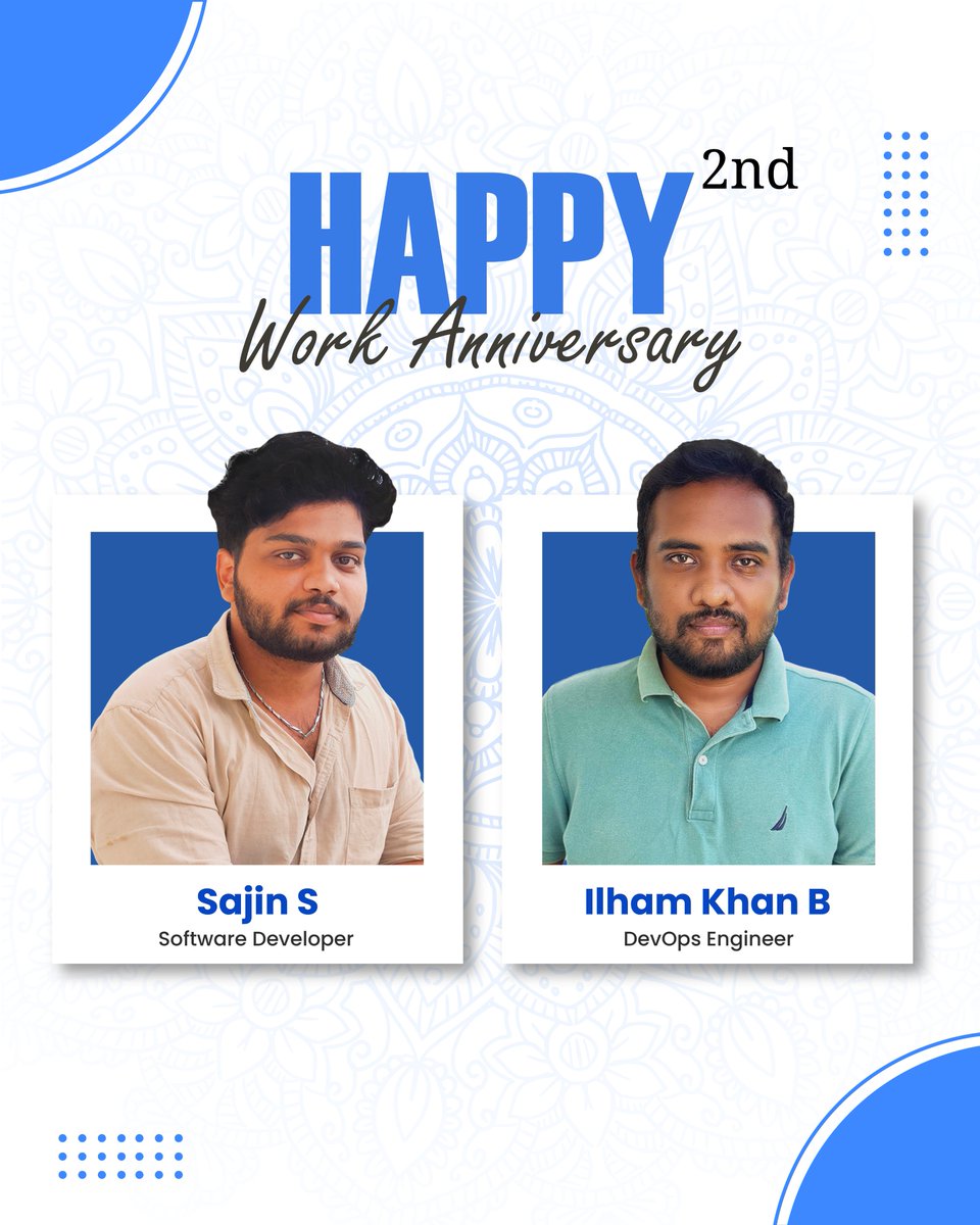 zenbasket's tweet image. Celebrating Two Years of Innovation &amp;amp; Excellence!
Sajin S, your passion for clean code and Ilham Khan B, your steady hand in infrastructure inspires the team daily.

Visit us: centizen.com | getzenbasket.com

#workanniversary #softwaredeveloper #devopsengineer
