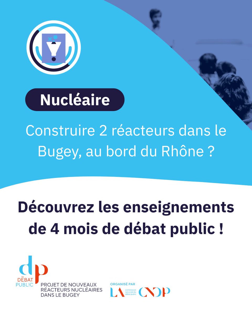 🔎 Les enseignements du débat sont publiés !

✅ Recommandations à EDF

✅ Arguments &amp; questions des citoyen·nes

✅ Ce qui a marqué ce 3ᵉ débat sur les réacteurs nucléaires EPR2

👉 Découvrez-les : swll.to/CR-Bilan

📆 RDV le 15 octobre pour la réponse d’EDF

#debatbugey