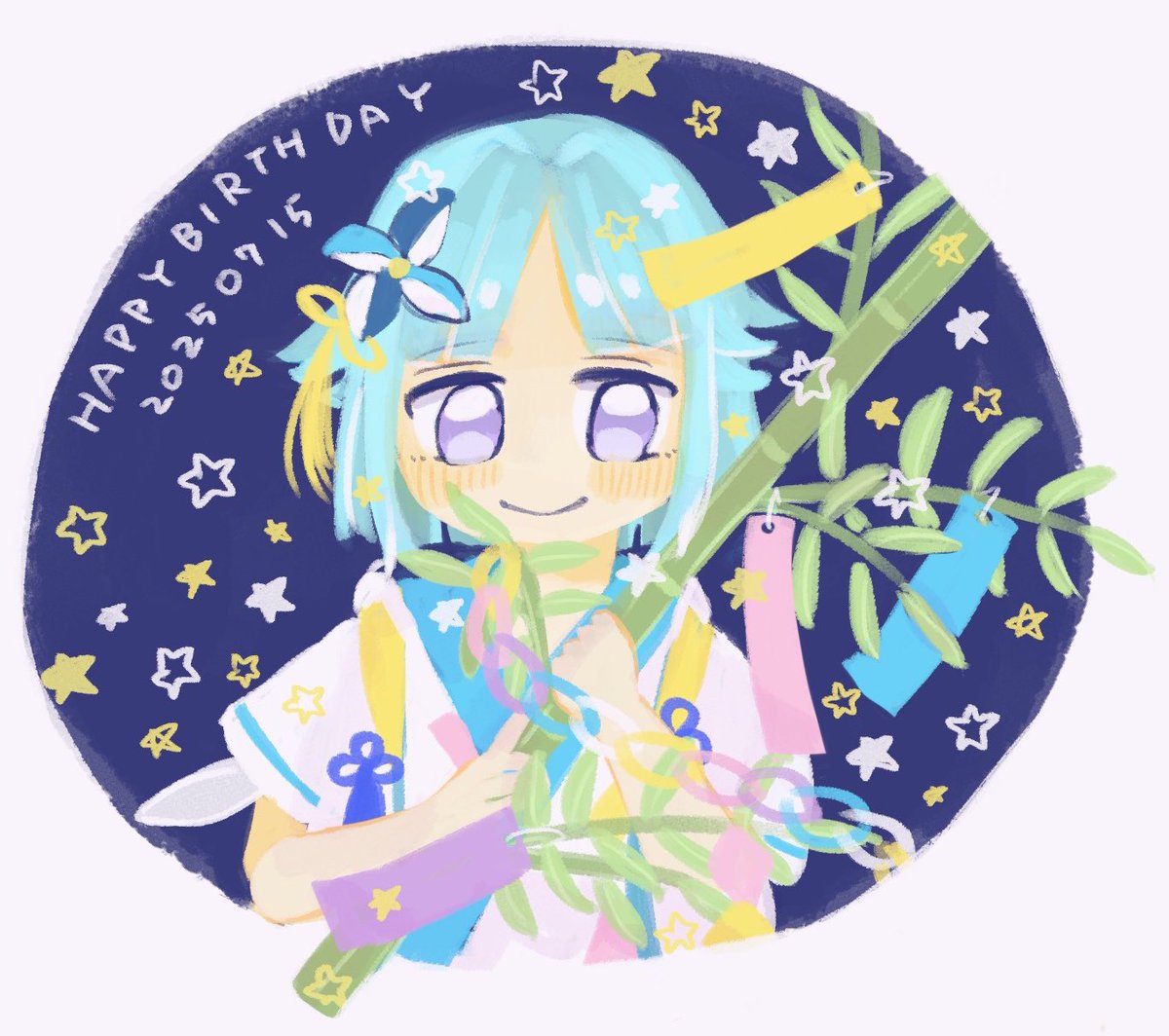 「ᴡɪꜱʜ ʏᴏᴜ ʜᴀᴘᴘɪɴᴇꜱꜱ #紫之創誕生祭2025」|春🌸のイラスト