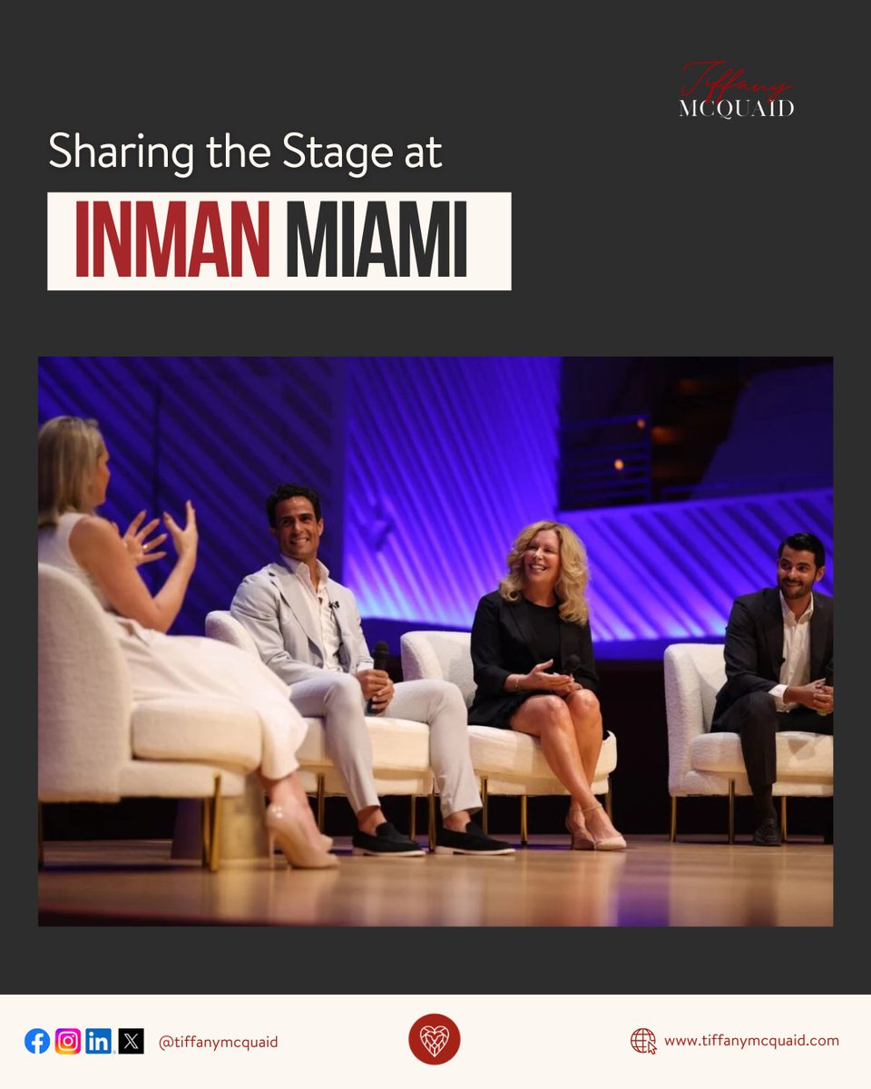 TiffanyMcQuaid's tweet image. Pinch me moment! 📍 Grateful to share the stage with @AngelNicolasRE + @JonathanVegaRE at Inman Miami.

Being REAL on social makes all the difference.

🔗 Read here: vist.ly/3xx8p

❤️Tiffany
#InmanMiami #RealEstateLife #AuthenticityMatters