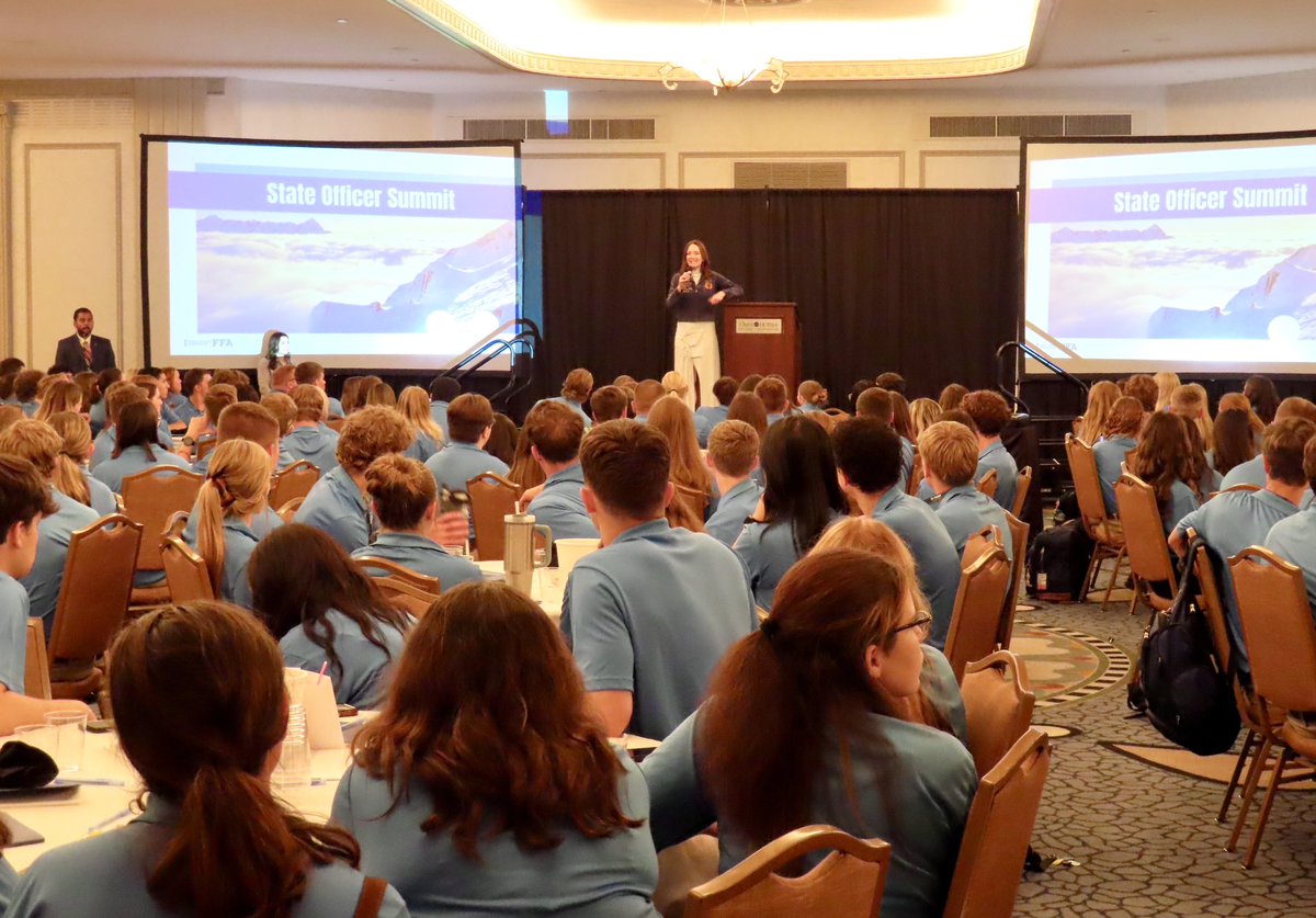 SecRollins's tweet image. Yesterday was another 18 hour day, but every second was worth it with these @NationalFFA superstars!
Honored to speak at the State Officer Summit in DC. From Glen Rose FFA to serving as the 33rd Ag Secretary, FFA shaped my journey.
Grateful for the chance to inspire the next…