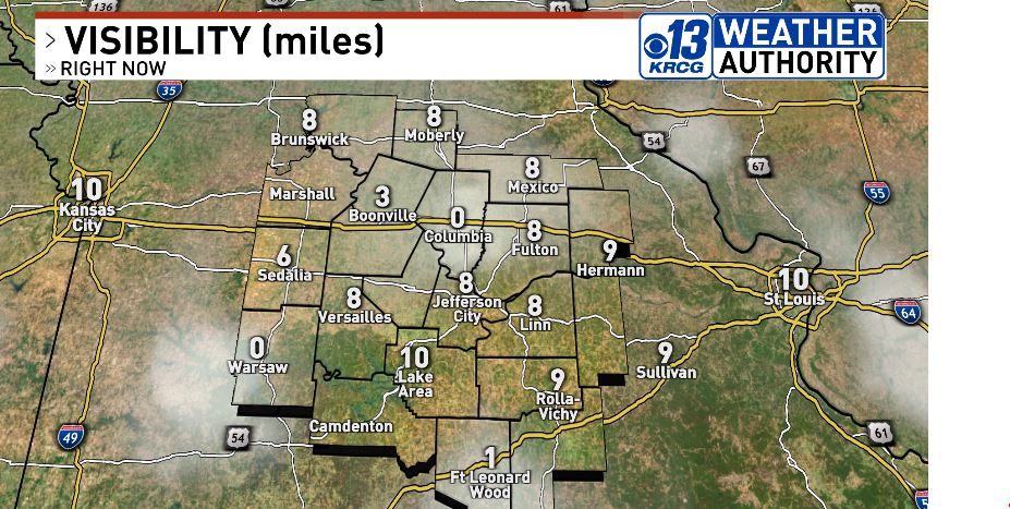 7 AM visibility due to fog has dropped to near zero at #CoMO Regional. Watch for pockets of dense fog this morning in #midmo