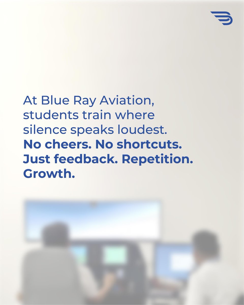 BlueRayAviation's tweet image. Not all training is loud.
Some of the sharpest skills are built in silence - under pressure, through patterns, and with purpose.
At Blue Ray Aviation, our simulators don’t applaud - they prepare.
For the skies. For the split-second calls. For the real thing.

#SimulatorTraining
