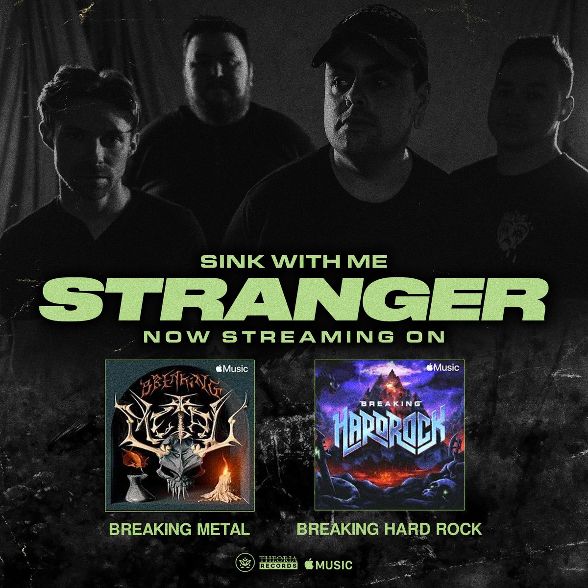 sinkwithmeband's tweet image. Our new single “Stranger” is streaming now on @AppleMusic Breaking Metal and Breaking Hard Rock